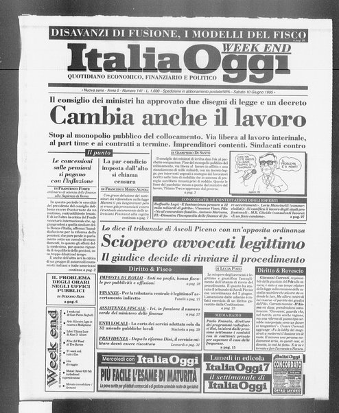 Italia oggi : quotidiano di economia finanza e politica